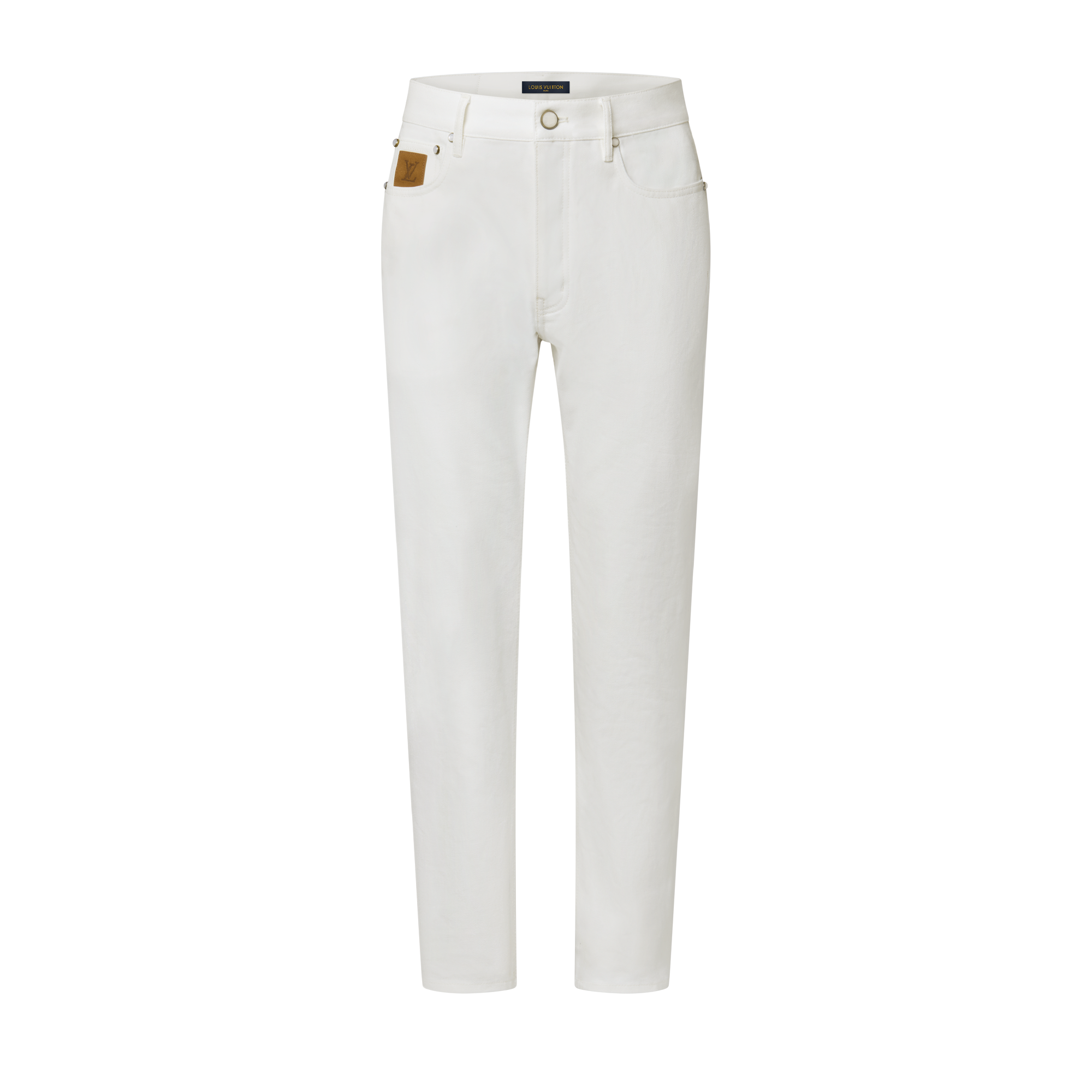 LOUIS VUITTON ホワイト スリムフィットパンツ louis-vuitton-slim-stretch-